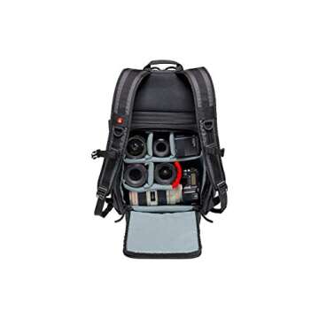 Manfrotto Manhattan Camera Backpack Mover-50, Multiuse, for Carrying Camera and Accessories, in Water-Repellent Material, Photography Backpack with PC and Tablet Compartment, with Tripod Holder