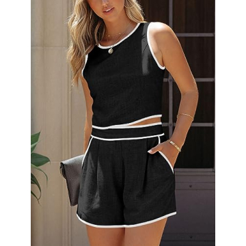 Fessceruna Women's Stylish Summer 2 Piece Outfit