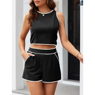 Fessceruna Women's Stylish Summer 2 Piece Outfit
