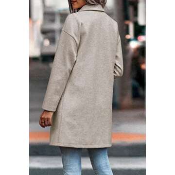 PRETTYGARDEN Women's 2024 Plaid Shacket Jacket Casual Button Wool Blend Winter Tartan Trench Coat With Pockets (Solid Apricot,Small)