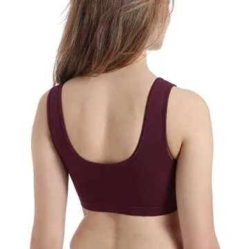 CAKEY Maternity Nursing Sleep Bra Tank Breastfeeding Pregnancy Bralette (Medium, Z-Black/grey/burgundy/navy-4Pcs)