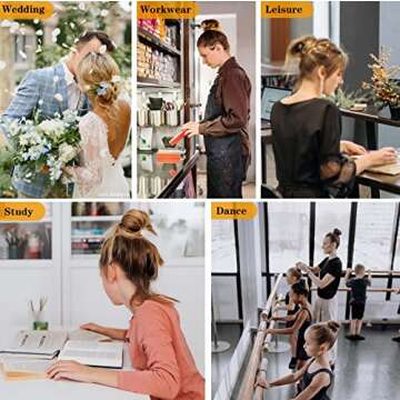 Cehony U Shaped Hair Pins, 200 Count Buns Waved Hair Pins for Updos with Box for Women Lady Girls Bobby Pins French Historical Hair Styling Pins Hair Accessories (Brown, 2.4 Inch)