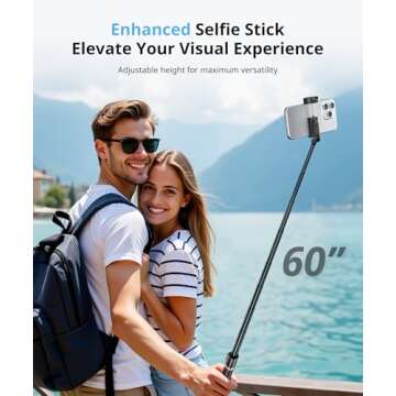 Fuloview 60'' Selfie Stick Tripod: Remote-Compatible Phone Stand