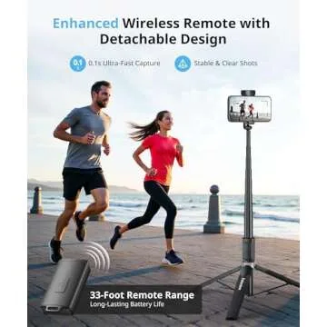 Fuloview 60' Selfie Stick Tripod - Wireless Remote & Compatibility