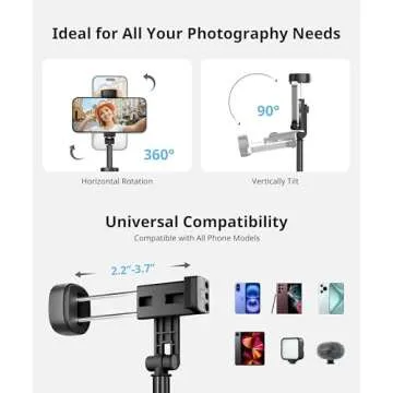 Fuloview 60' Selfie Stick Tripod - Wireless Remote & Compatibility