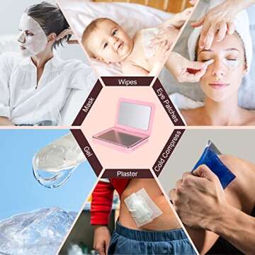 Face Facial Mask Mate Cooler and Heater, Valentines Day Gifts for Her, Skin Care Machines of Women Men for Gift, Skin Face Mask Mate for Skincare, Gel, Plasters, Home Beauty Salon Spa, Pink