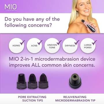 Spa Sciences - MIO - Diamond Tip Microdermabrasion Blackhead Remover, Pore Cleansing, & Resurfacing ...