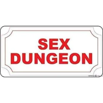 KSFEITING Wall Art Decoration - Sex Dungeon Red Retro Vintage Custom 8x12 Inch Look Home Decor Club ...