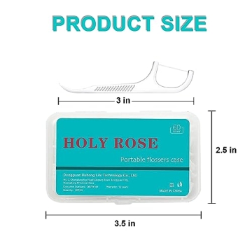 Holy Rose Portable Dental Floss Dispenser for Travel Hygiene