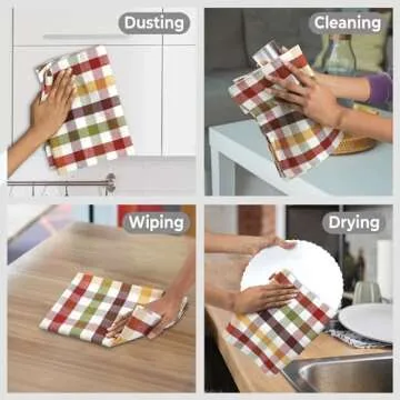 Christmas Kitchen Towels Set - 6 Ultra Absorbent Cotton