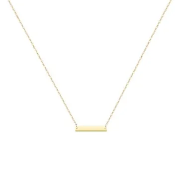 itianxi Gold Dainty Bar Necklace for Women,14K Gold Plated Cute Tiny Horziontal/Balance Necklace,Delicate Fashion Necklace