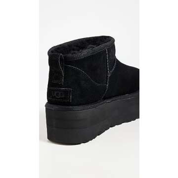 UGG Women's Classic Ultra Mini Platform Boot, Black, 8