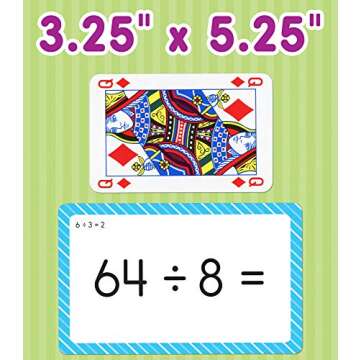Carson Dellosa 54 Division Flash Cards, All Facts for Dividing Through 12, Math Flashcards for Kids Ages 8 and Up, Mathematics Hands-on Learning Resources