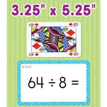 Carson Dellosa 54 Division Flash Cards, All Facts for Dividing Through 12, Math Flashcards for Kids Ages 8 and Up, Mathematics Hands-on Learning Resources