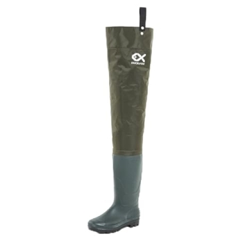 Duck and Fish Lightweight Green Fishing Wader Hip Boots