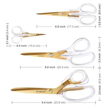 Stylish SCAIKTIG Acrylic Scissors Set for Every Cutting Need