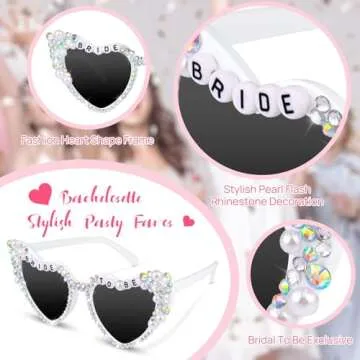 JUSTOTRY Bride Sunglasses for Bachelorette Party Gifts