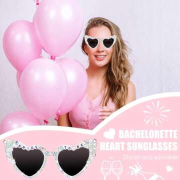JUSTOTRY Bride Sunglasses for Bachelorette Party Gifts