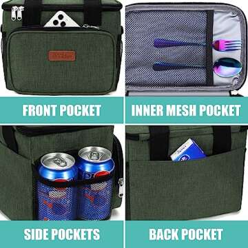 Tiblue Insulated Lunch Box for School and Office