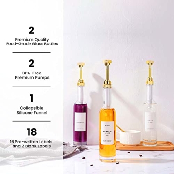 MoliMoli Coffee Syrup Dispenser Set for a Chic Kitchen