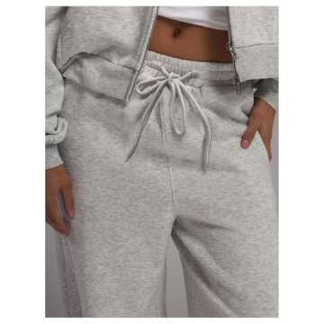 RoseSeek Women's Trendy Wide Leg Sweatpants for Comfort