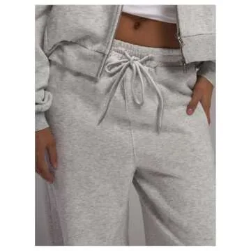 RoseSeek Women's Trendy Wide Leg Sweatpants for Comfort