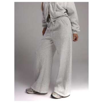 RoseSeek Women's Trendy Wide Leg Sweatpants for Comfort