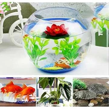 YOUEON 4 Pack Glass Bubble Bowl Vases, 6" W x 4.5" H Glass Terrarium Bowls Fish Bowls Round Glass Vase Candle Holders, Globe Flower Vase Centerpiece for Wedding Event Home Decor