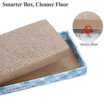 VIVAGLORY Cat Scratcher Pads - Durable and Eco-Friendly with Catnip Included