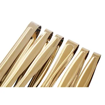 HINMAY Gold Plated Mini Serving Tongs Set for Appetizers