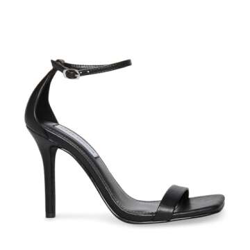 Steve Madden Women's Shaye Heeled Sandal, Black, 10