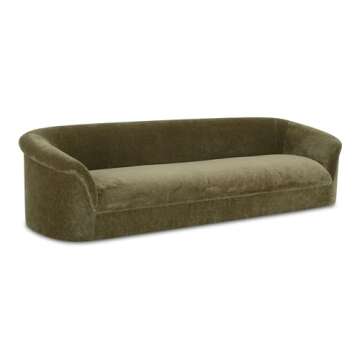 Moe's Home Collection Thora Sofa in Dark Green - Comfort & Style