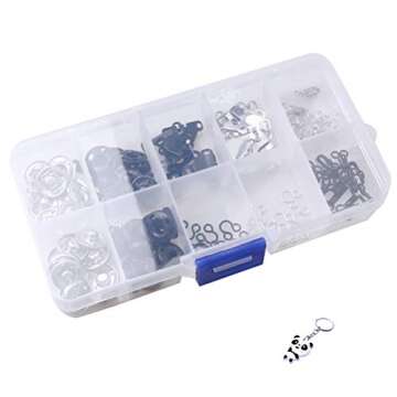 3 Styles Skirt Hooks and Eyes Sewing Hook, Sewing Snaps Clothing Fixing Tools with Metal Snaps Buttons Fasteners Press Studs for Trousers Skirt Dress Sewing and Crafting