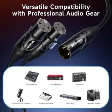 Pro-Grade Balanced XLR Splitter Cable for Microphones