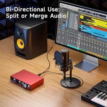 Pro-Grade Balanced XLR Splitter Cable for Microphones