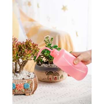 Melphoe Tattoo Wash Bottle Squeeze Set - 2pcs 500ml, Fun & Functional Watering Tools