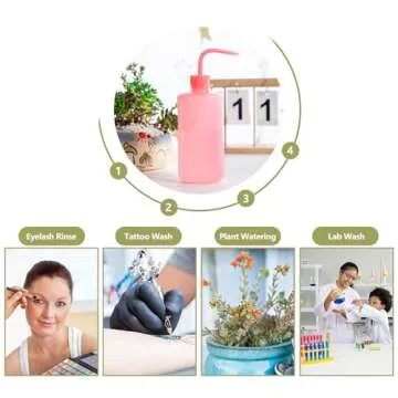 Melphoe Tattoo Wash Bottles - Stylish Precision Squeeze Set