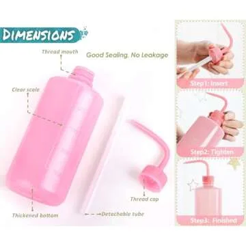 Melphoe Tattoo Wash Bottles - Stylish Precision Squeeze Set