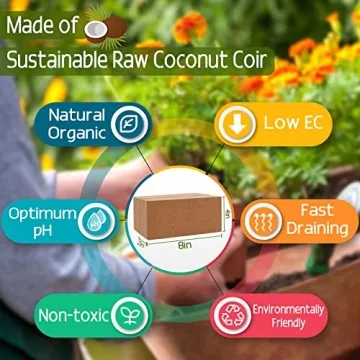 ZeeDix Premium Coco Coir Brick for Organic Gardening