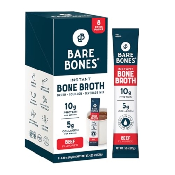Bare Bones Instant Beef Bone Broth Powder Mix - Keto & Paleo Friendly