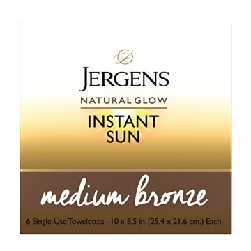 Jergens Instant Sunless Tanning Towelettes – Effortless Tanning for All Skin Types