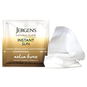 Jergens Instant Sunless Tanning Towelettes for All Skin Types