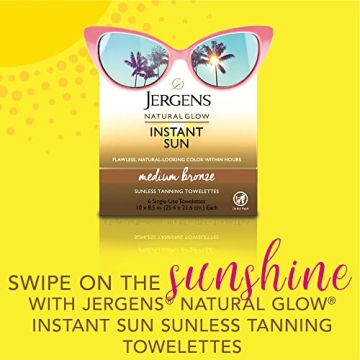 Jergens Instant Sunless Tanning Towelettes for All Skin Types