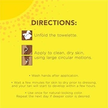 Jergens Instant Sunless Tanning Towelettes for All Skin Types