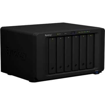 Synology DiskStatoin DS1621+ NAS Server for Business with Ryzen 2.2GHz CPU, 32GB Memory, 120TB HDD Storage, 2 x 1GbE LAN Ports, DSM Operating System