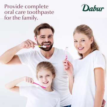 Dabur Meswak Toothpaste - Fluoride Free Toothpaste, Natural Toothpaste for Oral & Gum Health, Toothpaste for Dental Care. Natural Toothpaste with Miswak Essence, Daily Toothpaste for Oral Care