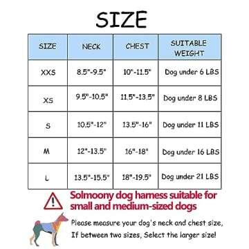 Solmoony Dog Harness for Small Medium Large Dogs No Pull, Puppy Harness and Leash Set, Puppy Harness for Small Dogs, Step in Harness for Small Dogs, Small Dog Harness, mesh Dog Harness. (Pink, XXS)