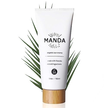 MANDA Organic Sunscreen SPF 50 for Family Safety and Care