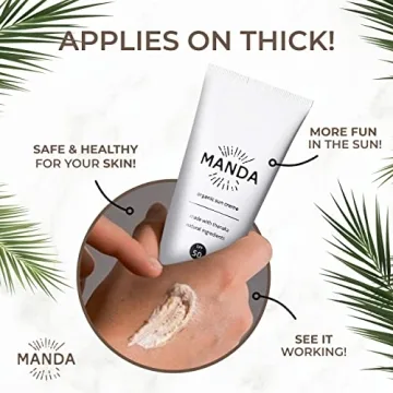 MANDA Organic Sunscreen SPF 50 for Family Safety and Care