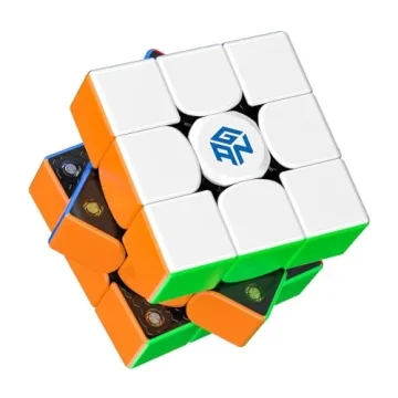 GAN 356M Speed Cube with GAN 330 Key Chain for All Ages